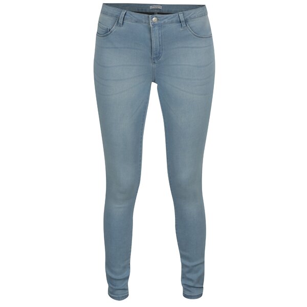 Blugi skinny bleu cu talie clasica - Jacqueline de Yong