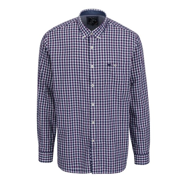 Camasa buttons-down mov in carouri Raging Bull