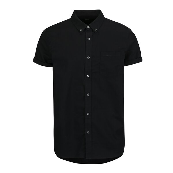 Camasa neagra cu guler buttons-down Burton Menswear London