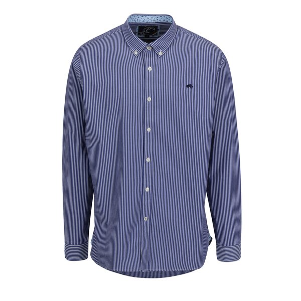 Camasa buttons-down bleumarin in dungi Raging Bull