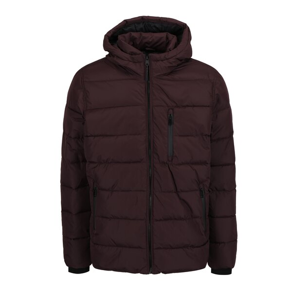 Geaca matlasata bordo cu gluga Burton Menswear London