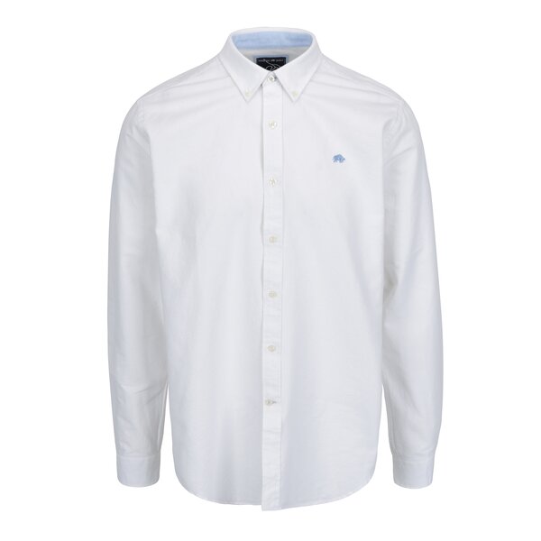 Camasa crem cu guler buttons-down si logo brodat Raging Bull