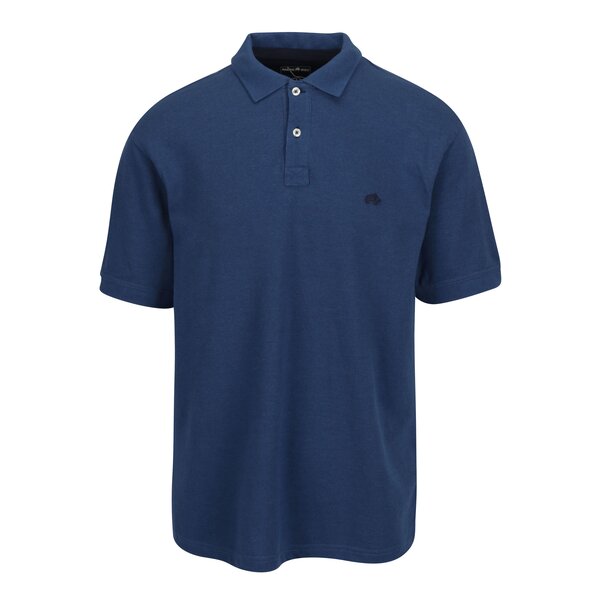 Tricou polo albastru cu logo brodat - Raging Bull