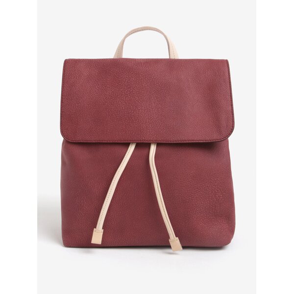 Rucsac bordo din piele ELEGA Glitter
