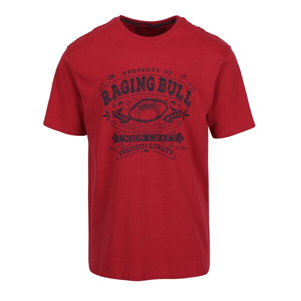 Tricou rosu cu print - Raging Bull