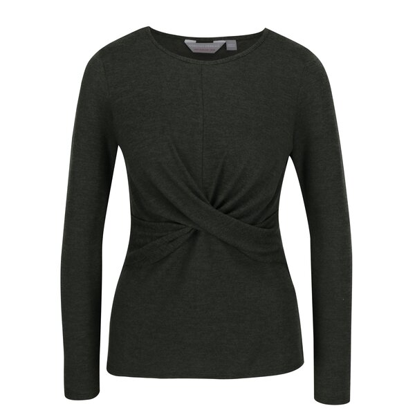 Pulover verde melanj cu nod decorativ Dorothy Perkins Petite