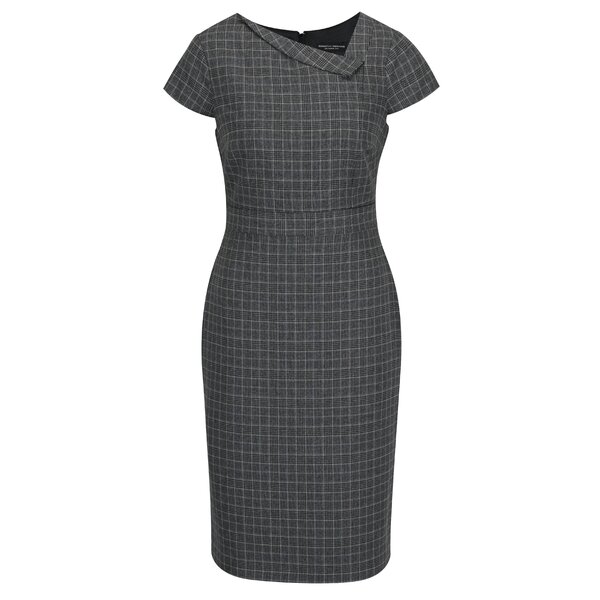 Rochie midi neagra in carouri Dorothy Perkins
