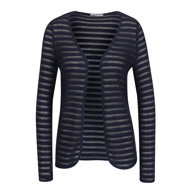 Cardigan tricotat bleumarin cu insertii translucide - Haily´s Emma