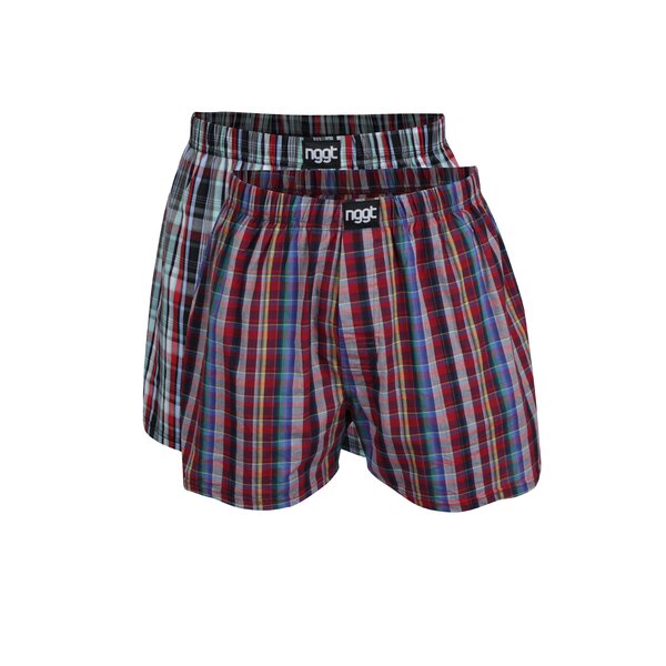 Set de 2 perechi de boxeri cu print carouri - NUGGET Ghost