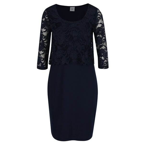 Rochie cu dantela bleumarin pentru alaptare - Mama.licious Blackie