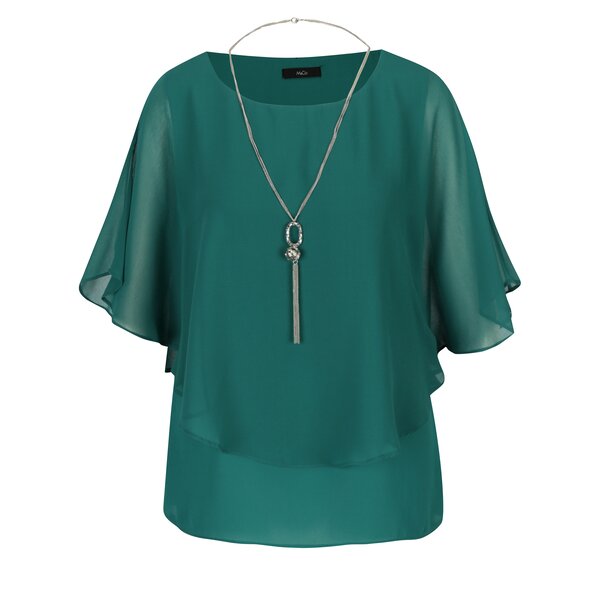 Bluza verde inchis cu colier M&Co