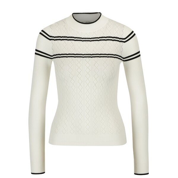 Pulover crem cu decupaje si dungi - Miss Selfridge