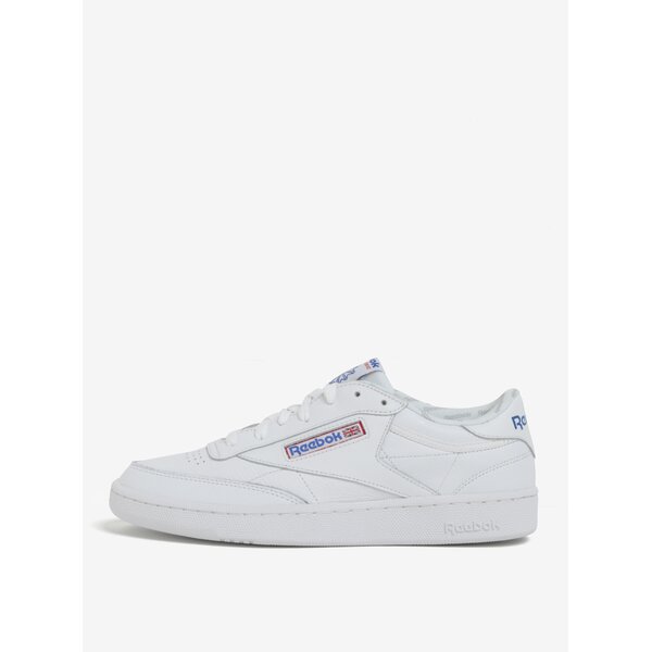 Pantofi sport albi din piele naturală pentru bărbați - Reebok CLUB C 85 SO