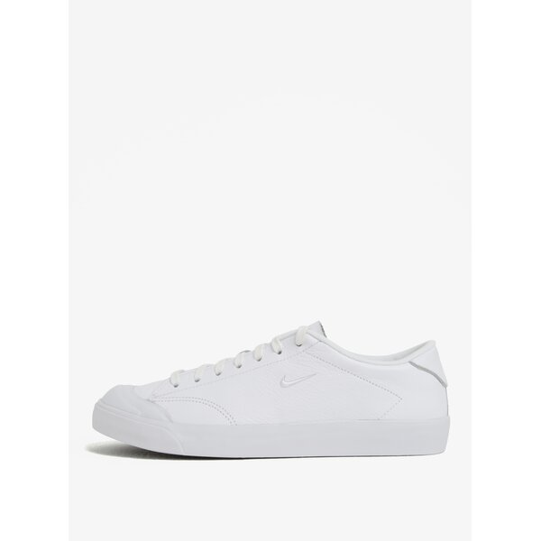 Pantofi albi din piele cu logo Nike All Court 2 Low