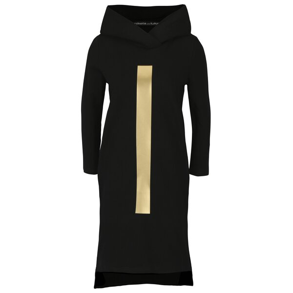 Rochie hanorac neagra cu maneci 3/4 Mikela da Luka