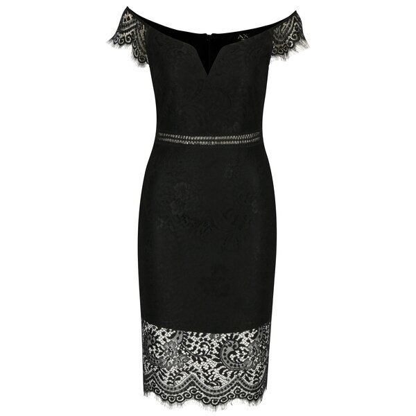 Rochie neagra din dantela transparenta la terminatii AX Paris