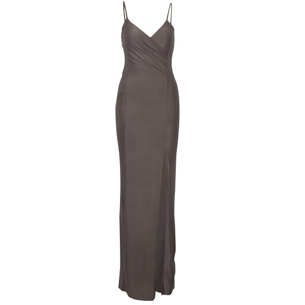 Rochie maxi gri cu aspect satinat AX Paris