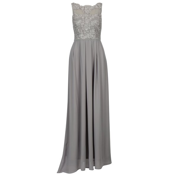 Rochie maxi gri cu dantela AX Paris