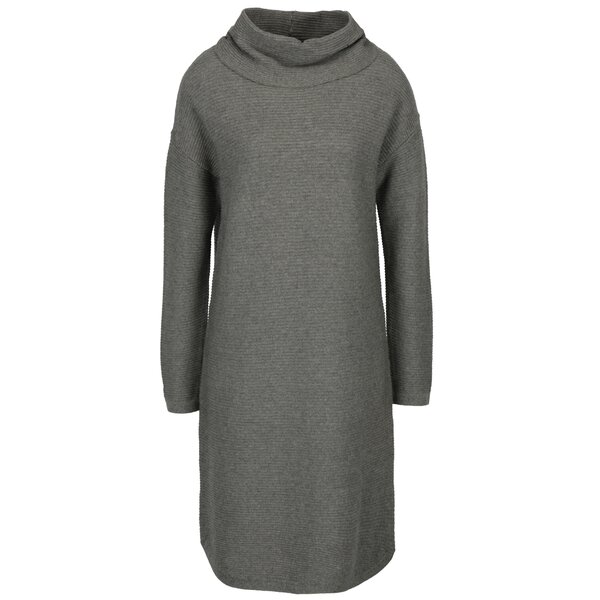 Rochie pulover gri cu guler inalt si maneci raglan s.Oliver