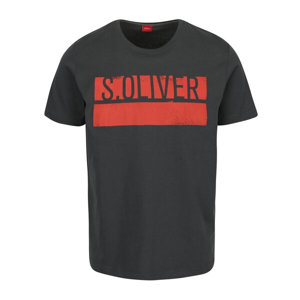 Tricou regular fit cu print logo pentru barbati s.Oliver