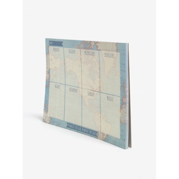 Planning saptamanal cu harta lumii - Sass & Belle