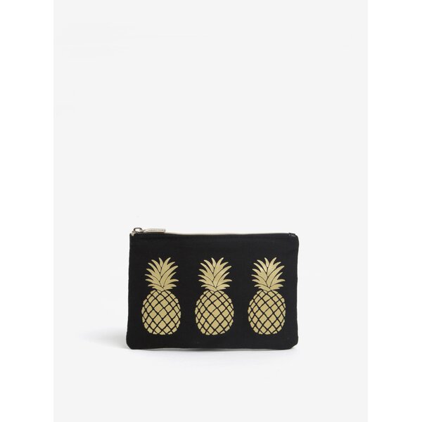 Portofel negru pentru monede cu print - Sass & Belle