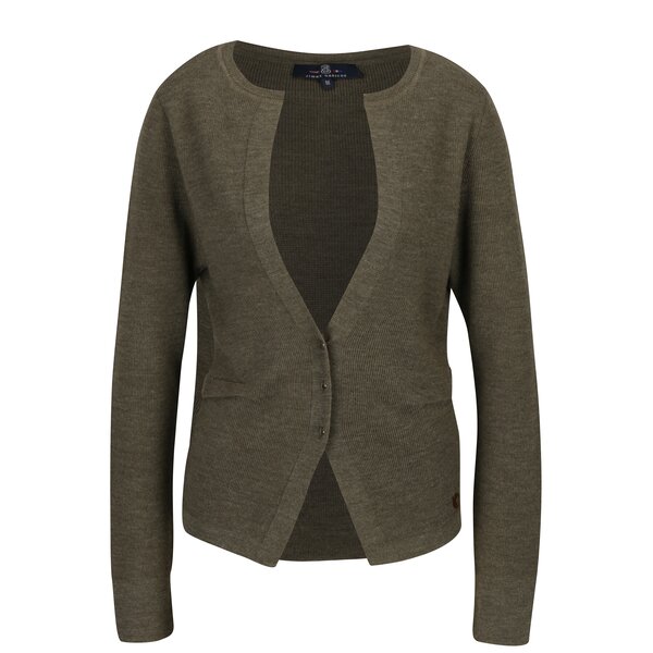 Cardigan maro din amestec de lana pentru femei - Jimmy Sanders
