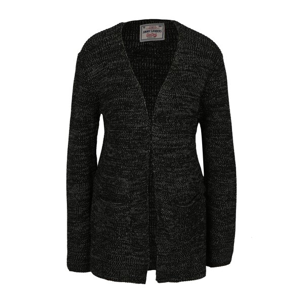 Cardigan negru din amestec de lana pentru barbati Jimmy Sanders