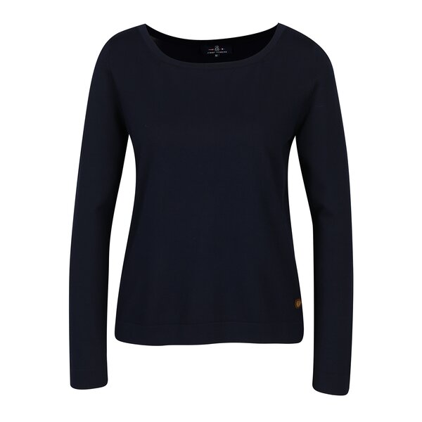 Bluza basic bleumarin cu decolteu barcuta pentru femei Jimmy Sanders