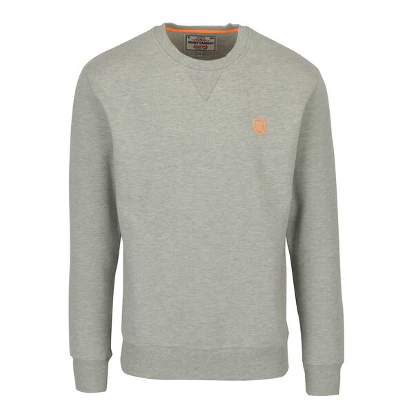 Bluza basic gri deschis cu logo brodat pentru barbati Jimmy Sanders