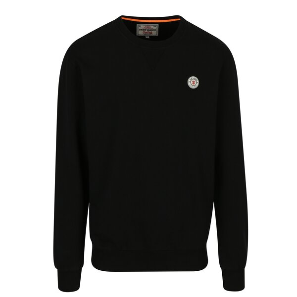 Bluza basic negru cu logo brodat pentru barbati Jimmy Sanders
