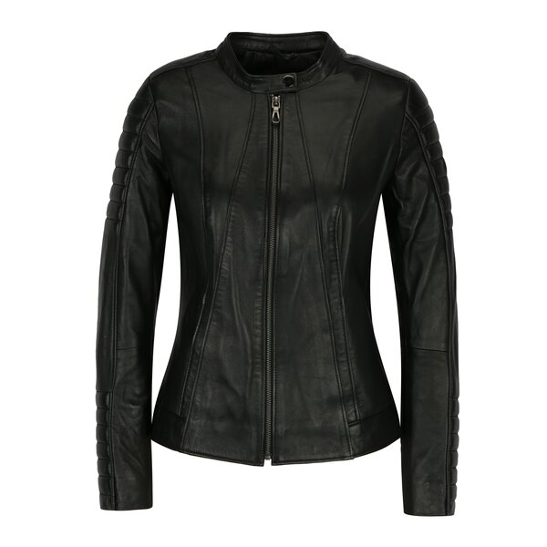 Jacheta biker neagra din piele naturala pentru femei - Jimmy Sanders Andria