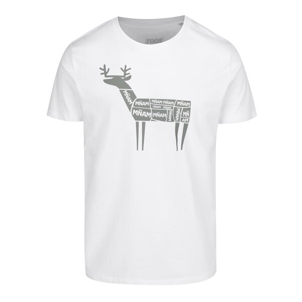 Tricou alb pentru barbati - ZOOT Original Cerb