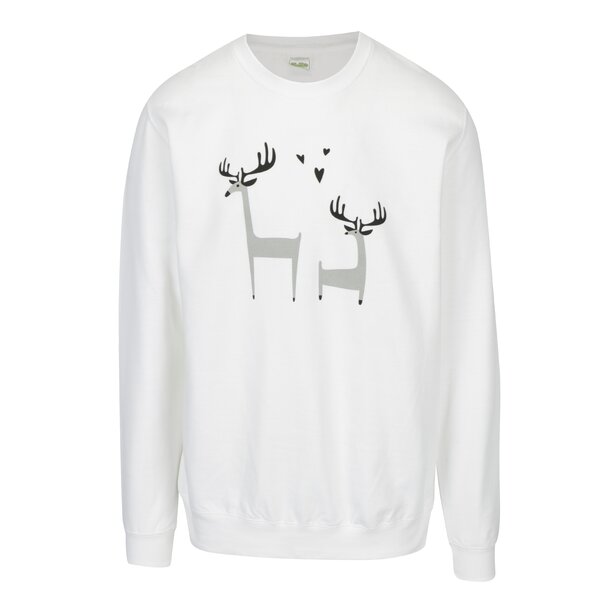Bluza alba pentru femei - ZOOT Original Cerbi
