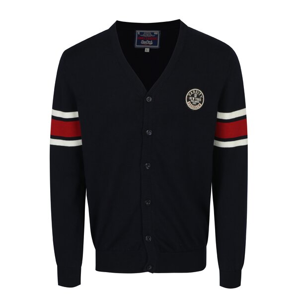 Cardigan bleumarin cu dungi pentru barbati Jimmy Sanders