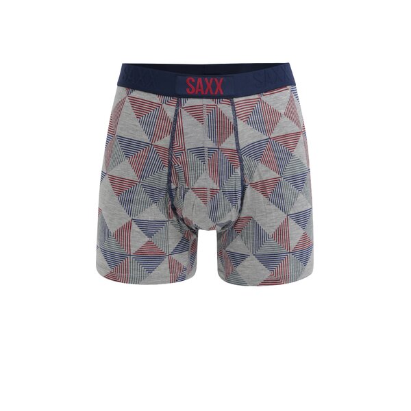 Boxeri gri cu model geometric - SAXX Ultra Regular fit