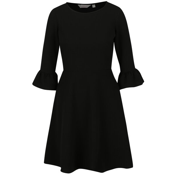 Rochie clos neagra cu maneci 3/4 clopot Dorothy Perkins Petite