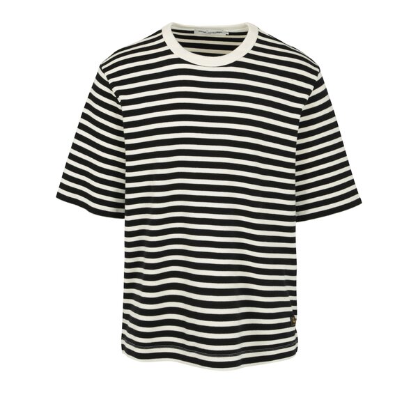 Tricou cu dungi bleumarin cu crem pentru barbati Kings of Indigo Gopal