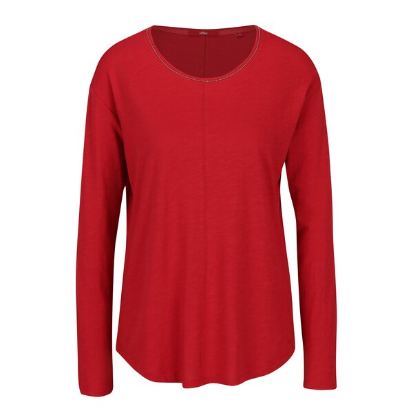 Bluza rosie cu aplicatii decorative pentru femei - s.Oliver