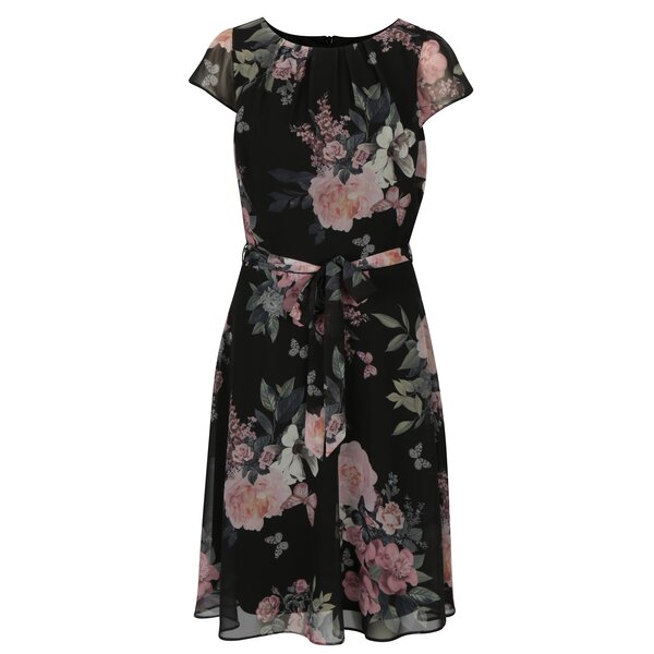 Rochie neagra cu print floral - Billie & Blossom Tall