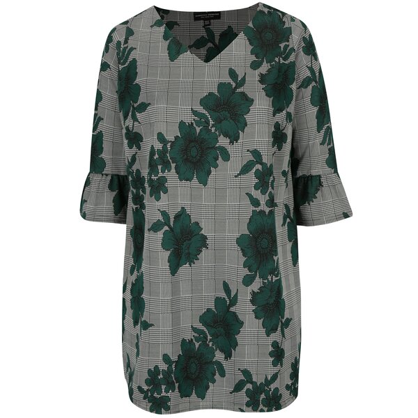 Rochie - tunica lejera cu maneci 3/4 negru & verde - Dorothy Perkins Curve