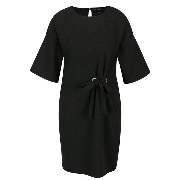 Rochie gri inchis cu funda in talie - Dorothy Perkins