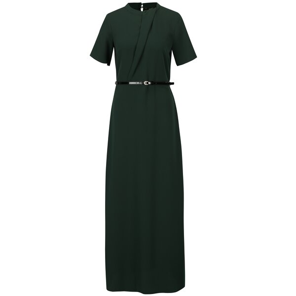 Rochie lunga verde inchis cu o curea in talie - Dorothy Perkins