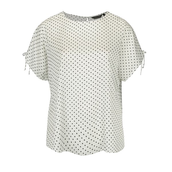 Bluza alba cu buline negre din catifea - Dorothy Perkins Curve