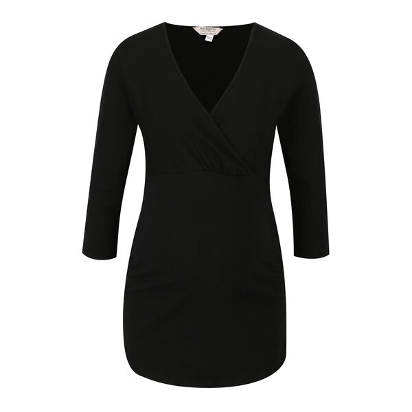 Bluza neagra cu decolteu suprapus pentru femei insarcinate - Dorothy Perkins Maternity