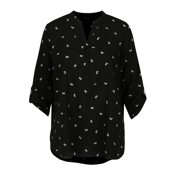 Bluza neagra cu print - Billie & Blossom Curve