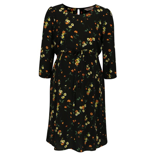 Rochie neagra cu print floral pentru femei insarcinate - Dorothy Perkins Maternity