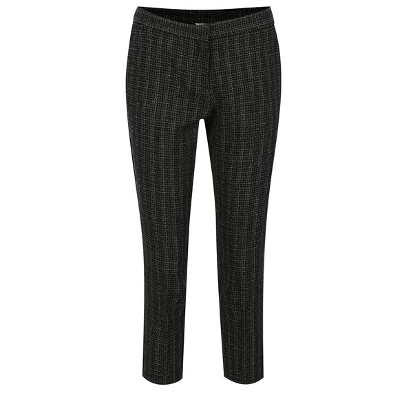 Pantaloni cropped negri in carouri Dorothy Perkins Petite