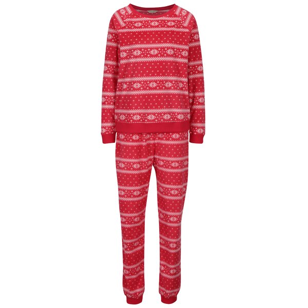 Pijama rosu & alb cu motive de Craciun - Dorothy Perkins