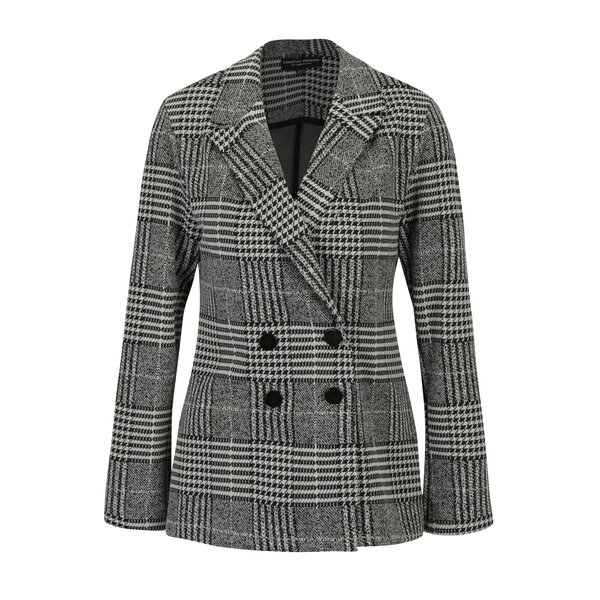 Sacou negru&crem in carouri Dorothy Perkins